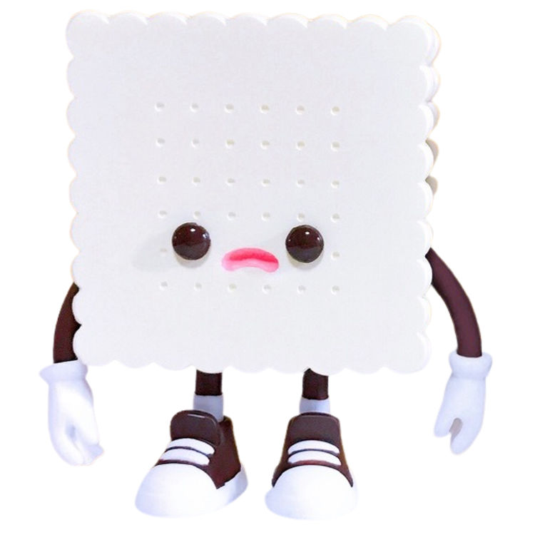 White Cocoa Square Cream Biscuit Boy by MUUKTOY