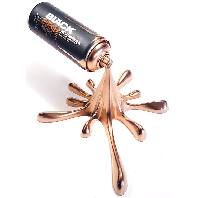 Montana Black Gold Splash Spray Can Sculpture by Graffiti2fast