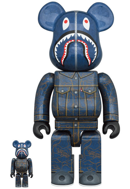 100% + 400% Levi x BAPE Be@rbrick (set) created by BAPE (A Bathing