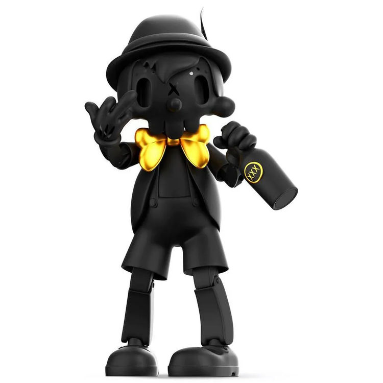 Black & Gold YOLO Skulltoons the Pino by Theodoru (Teodoru Badiu)