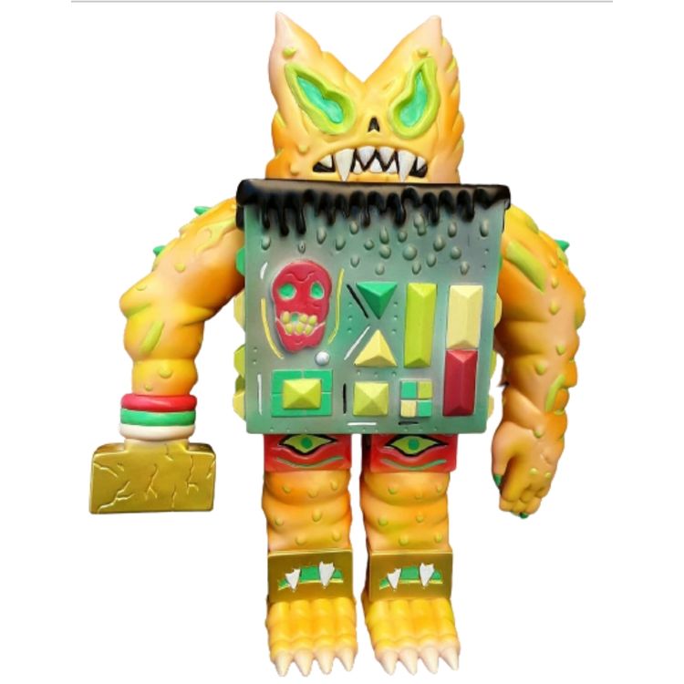 Yellow Green Devil Robot by Joseph Harmon