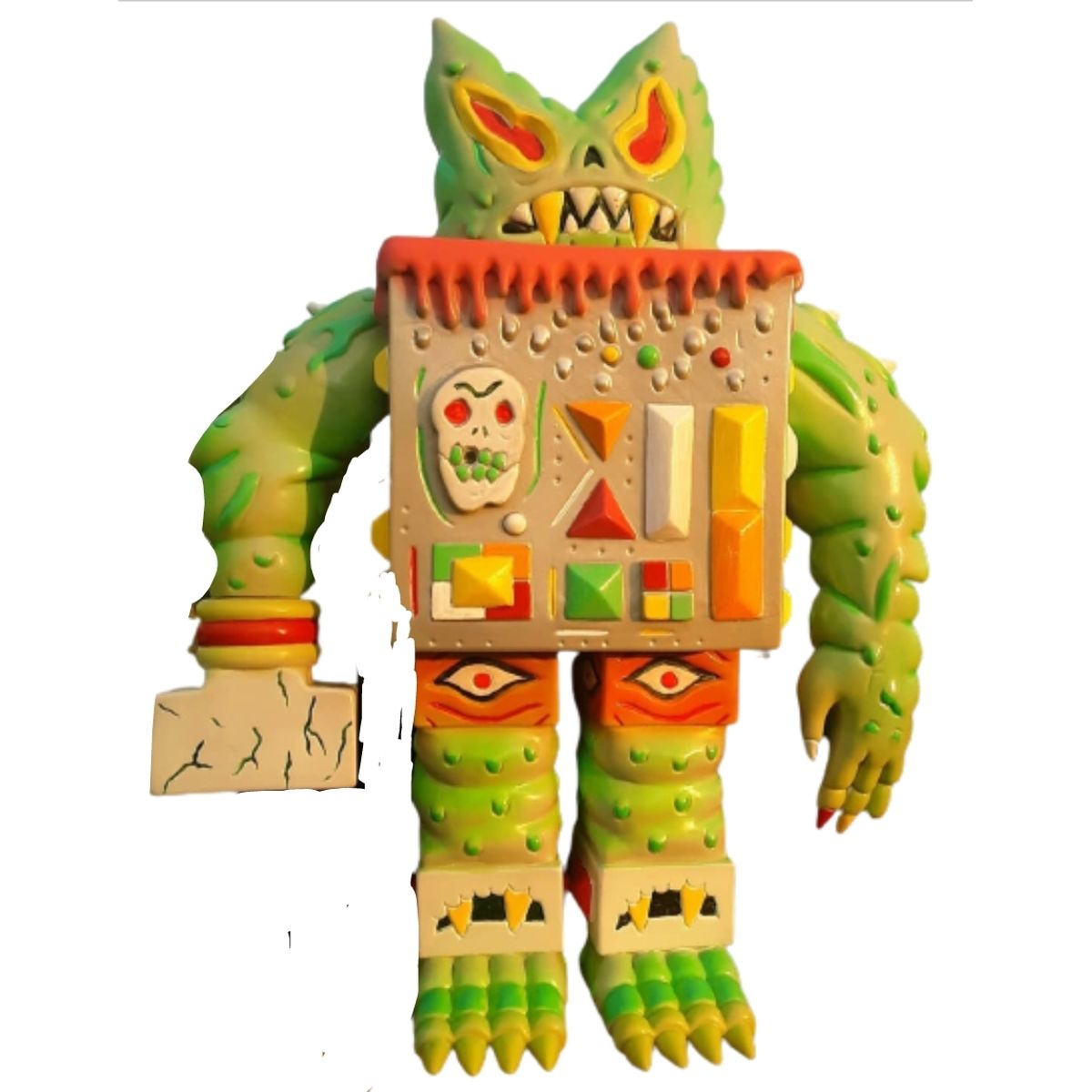 Green Yellow Devil Robot