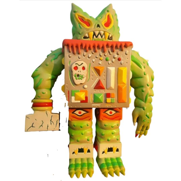 Green Yellow Devil Robot by Joseph Harmon