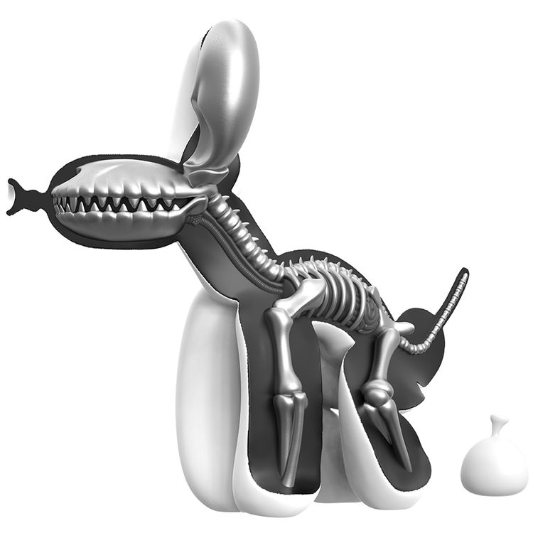 White/ Silver/ Black Dissected POPek by Jason Freeny