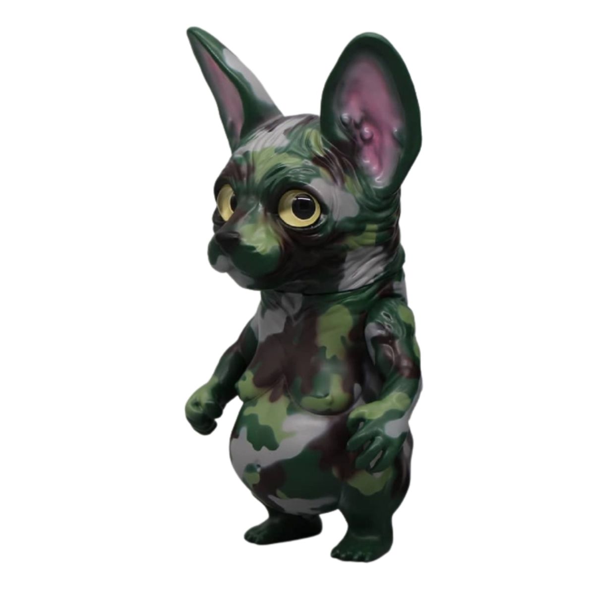 Green Camouflage Hairless Cat