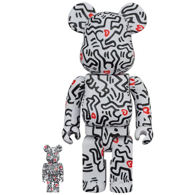 100% + 400% Keith Haring #8 Be@rbrick (Set) by Keith Haring