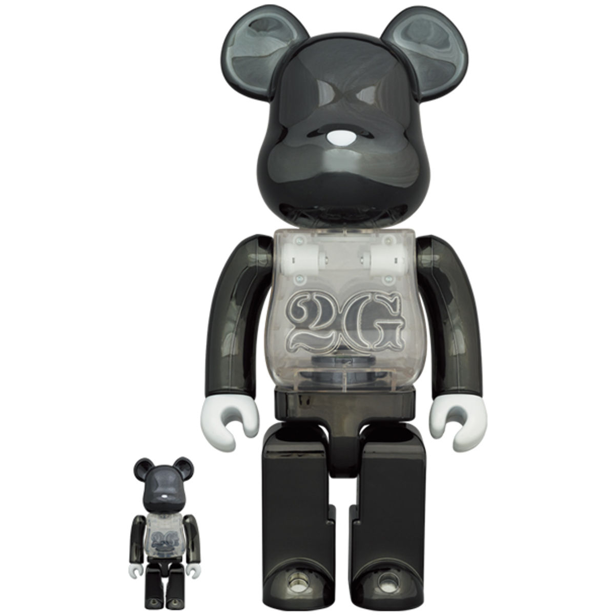 100% + 400% Black Chrome 2G Be@rbrick (Set)