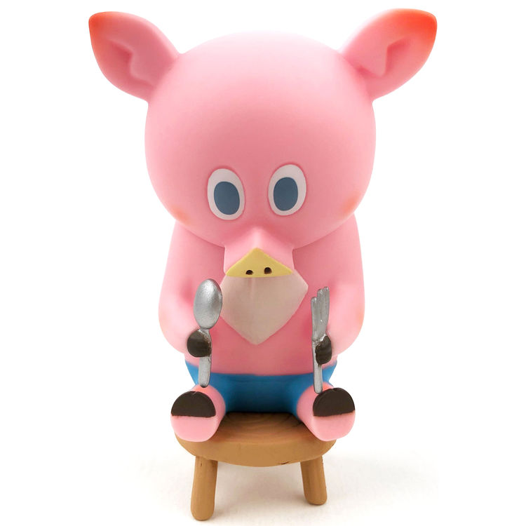 Pink Pig Eating by Kohei Ogawa