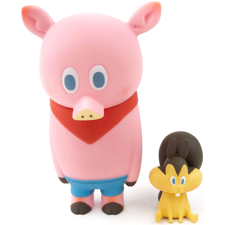 Pink Pig with Squirrel by Kohei Ogawa