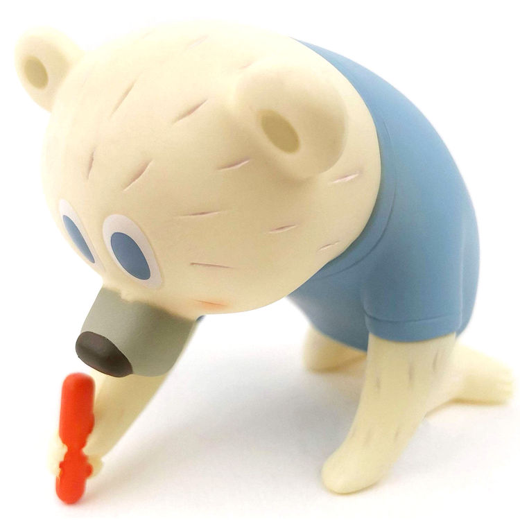 White BG Bear Drawing by Kohei Ogawa