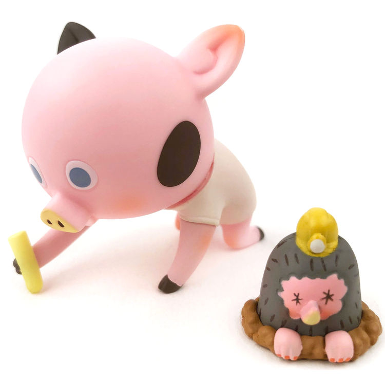 Pink Pig Drawing with Mole by Kohei Ogawa