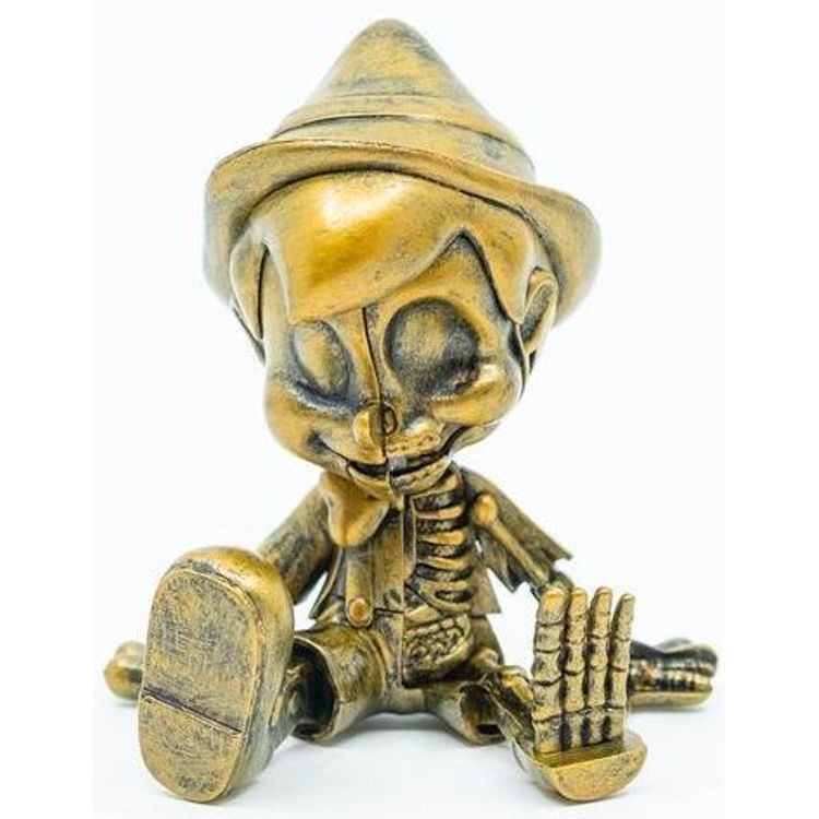 Gold 4D Pinocchio Anatomy by Jason Freeny