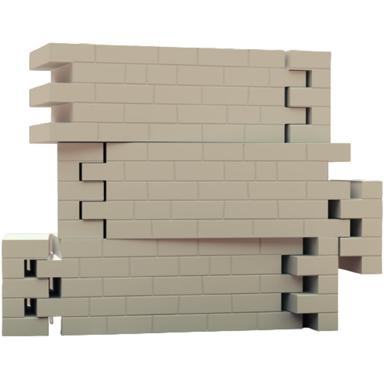 DIY Blockbusterz Mural Wall (3 Block & 6 Endcaps) by Martian Toys