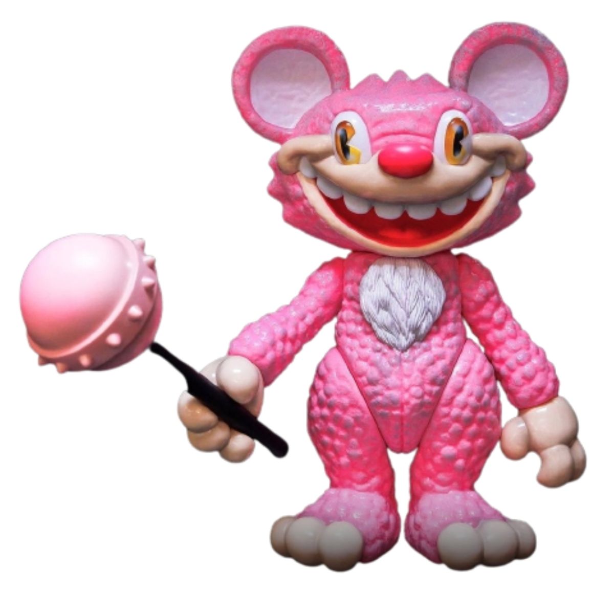 Pink IT Bear with Lollipop Hammer