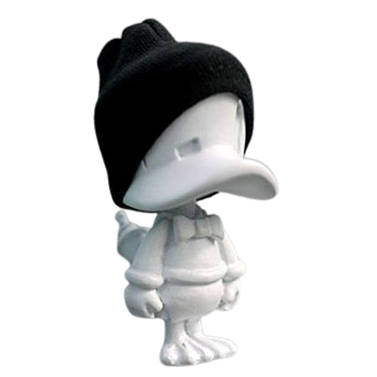 White Cap Duck Beanie by Shon Side