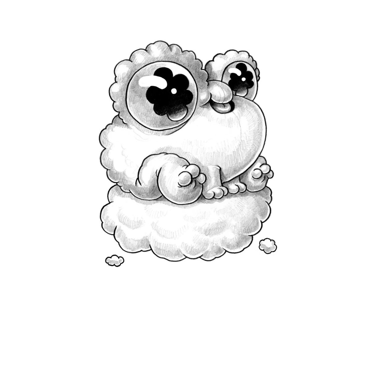 Original Drawing Puffy Frog