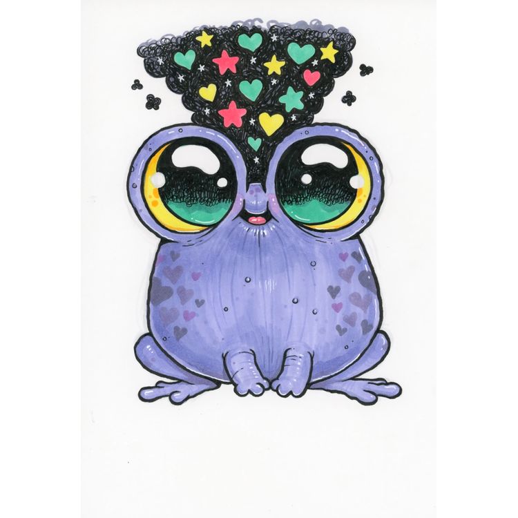 Original Marker Drawing Frog #2 by Chris Ryniak