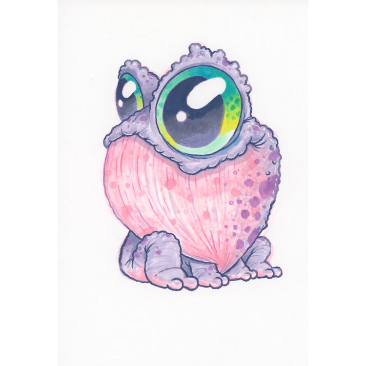 Original Marker Drawing Frog #7 by Chris Ryniak