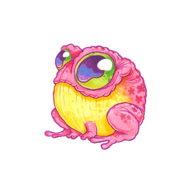 Original Marker Drawing Frog #9 by Chris Ryniak