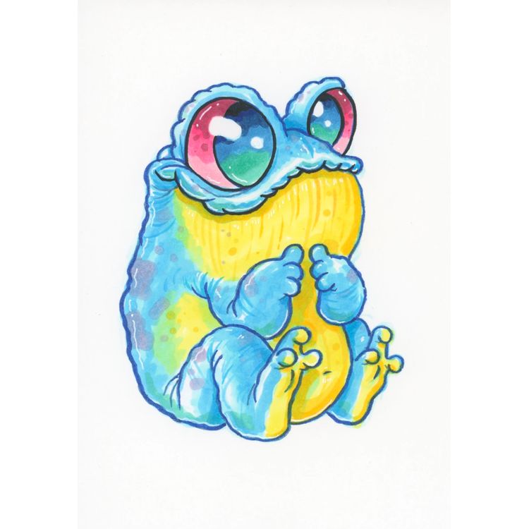 Original Marker Drawing Frog #10 by Chris Ryniak