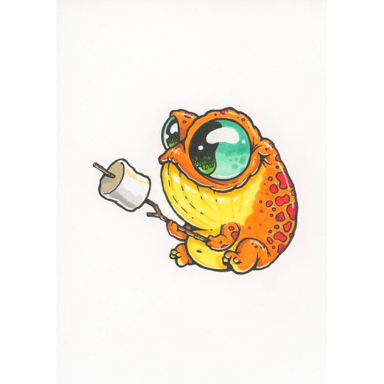 Original Marker Drawing Frog #12 by Chris Ryniak