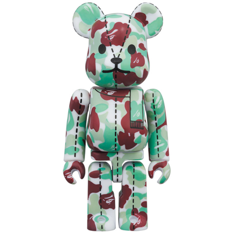 Green & Red Camo Bearbrick : A Bathing Ape 28th Anniversary by BAPE (A Bathing Ape)