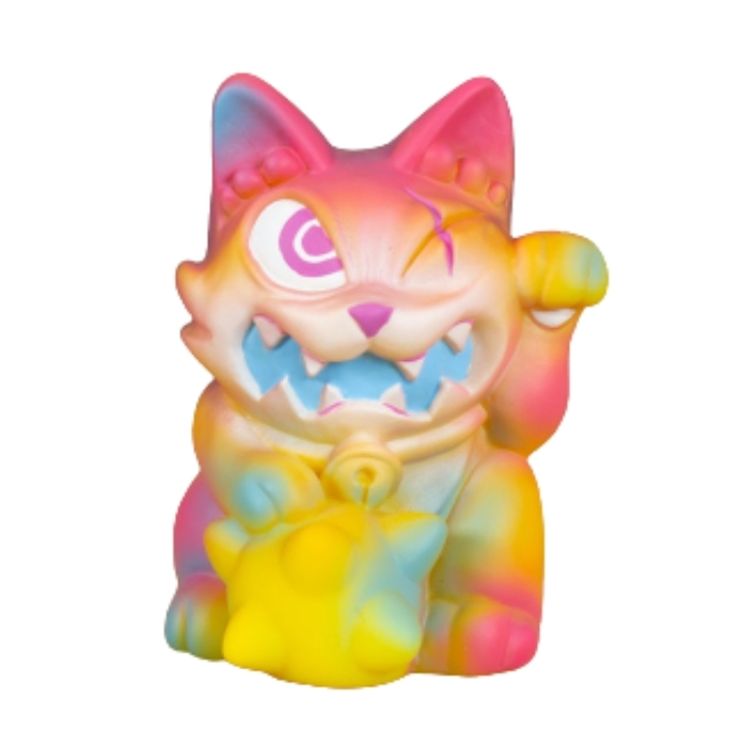 Cotton Candy Maneki Wananeko by Cristina Ravenna