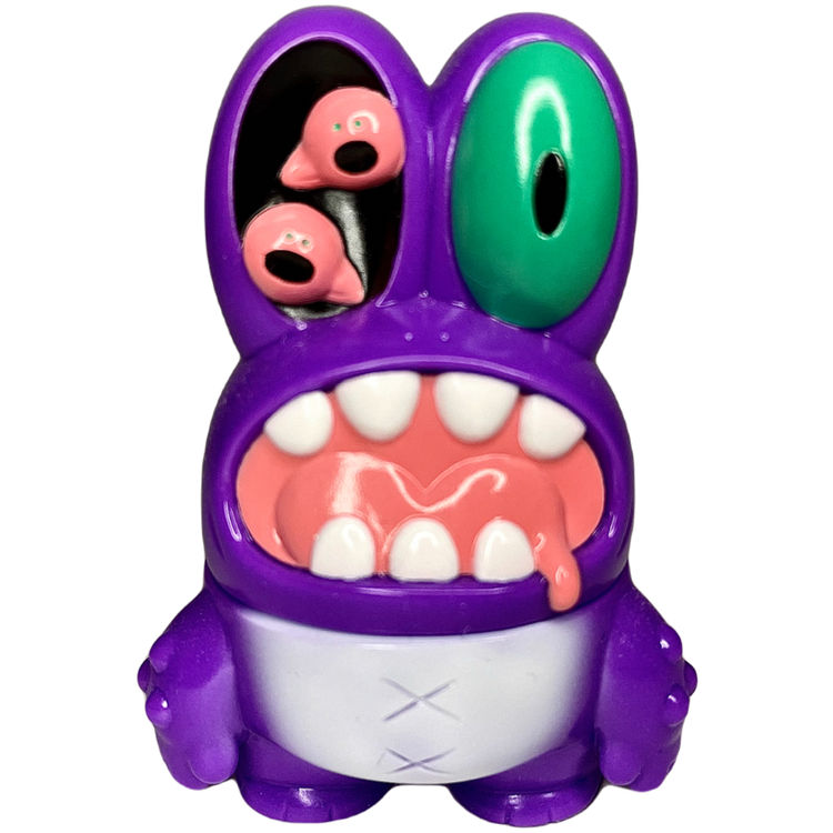 Purple Zombie Frog Gebogebo by Grape Brain