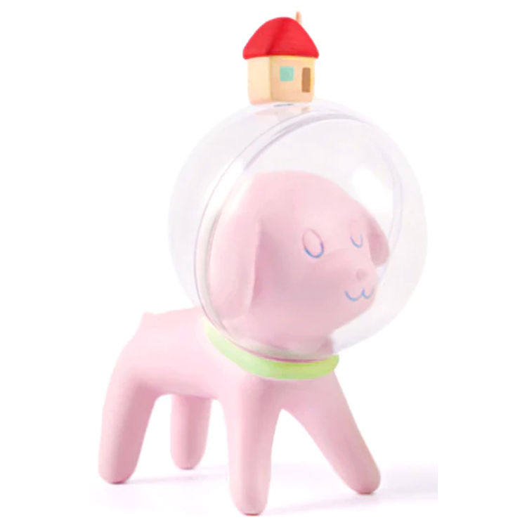 Pink Little Forest Space Dog by Han Ning