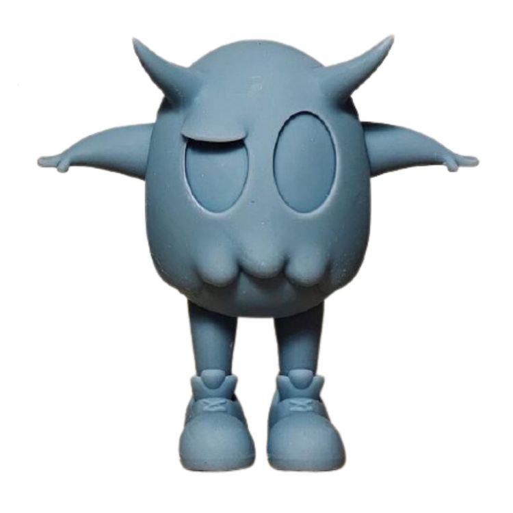 Gray Resin 4" Eggie by Art Fabula