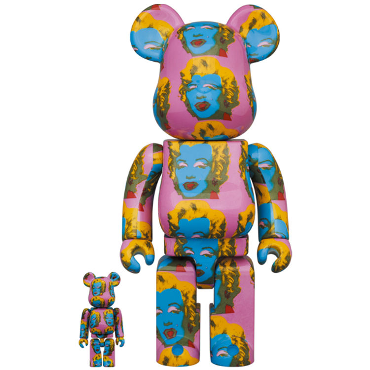 100% & 400% Marilyn Monroe #2 Be@rbrick (Set) by Andy Warhol