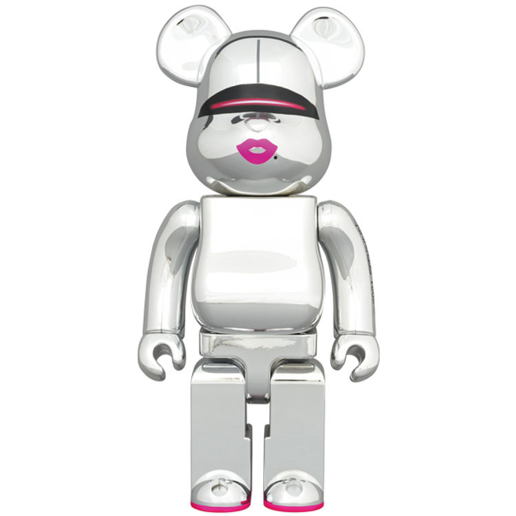 1000% 2G Silver Sorayama Be@rbrick by Hajime Sorayama