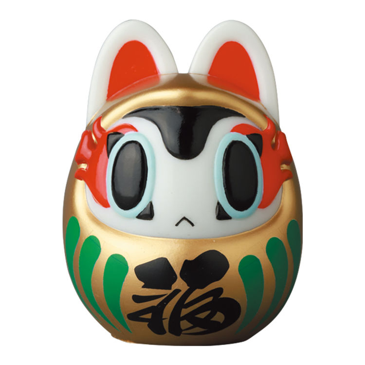 Gold Inuhari-Daruma by Teresa Chiba