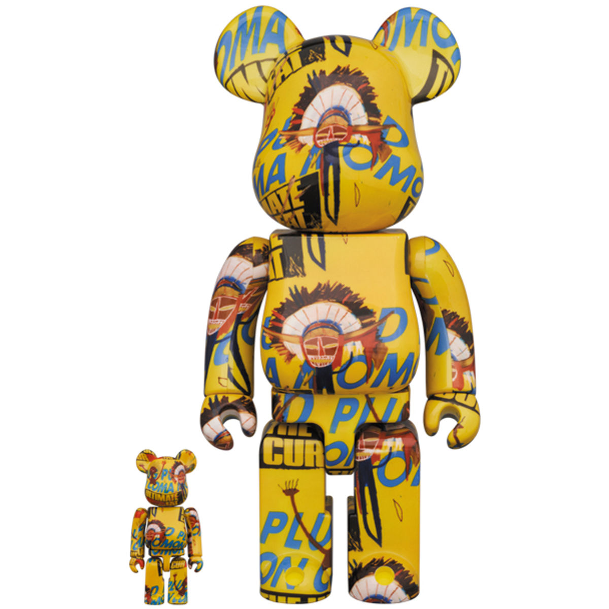 100% + 400% Andy Warhol x Jean-Michel Basquiat #3 Be@rbrick (Set)