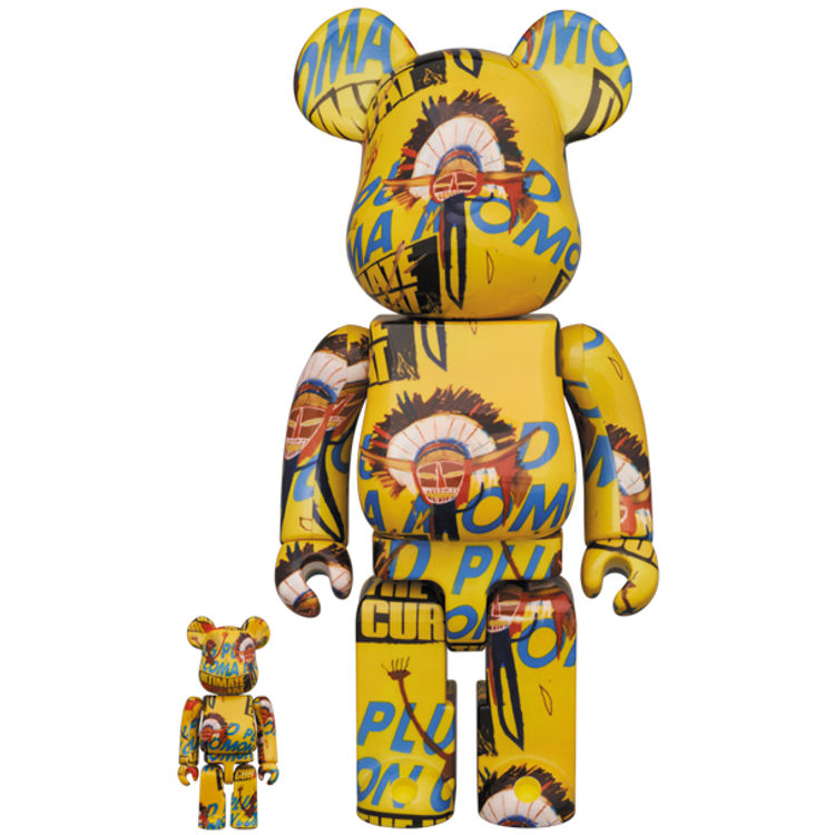 100% + 400% Andy Warhol x Jean-Michel Basquiat #3 Be@rbrick (Set) by Andy Warhol