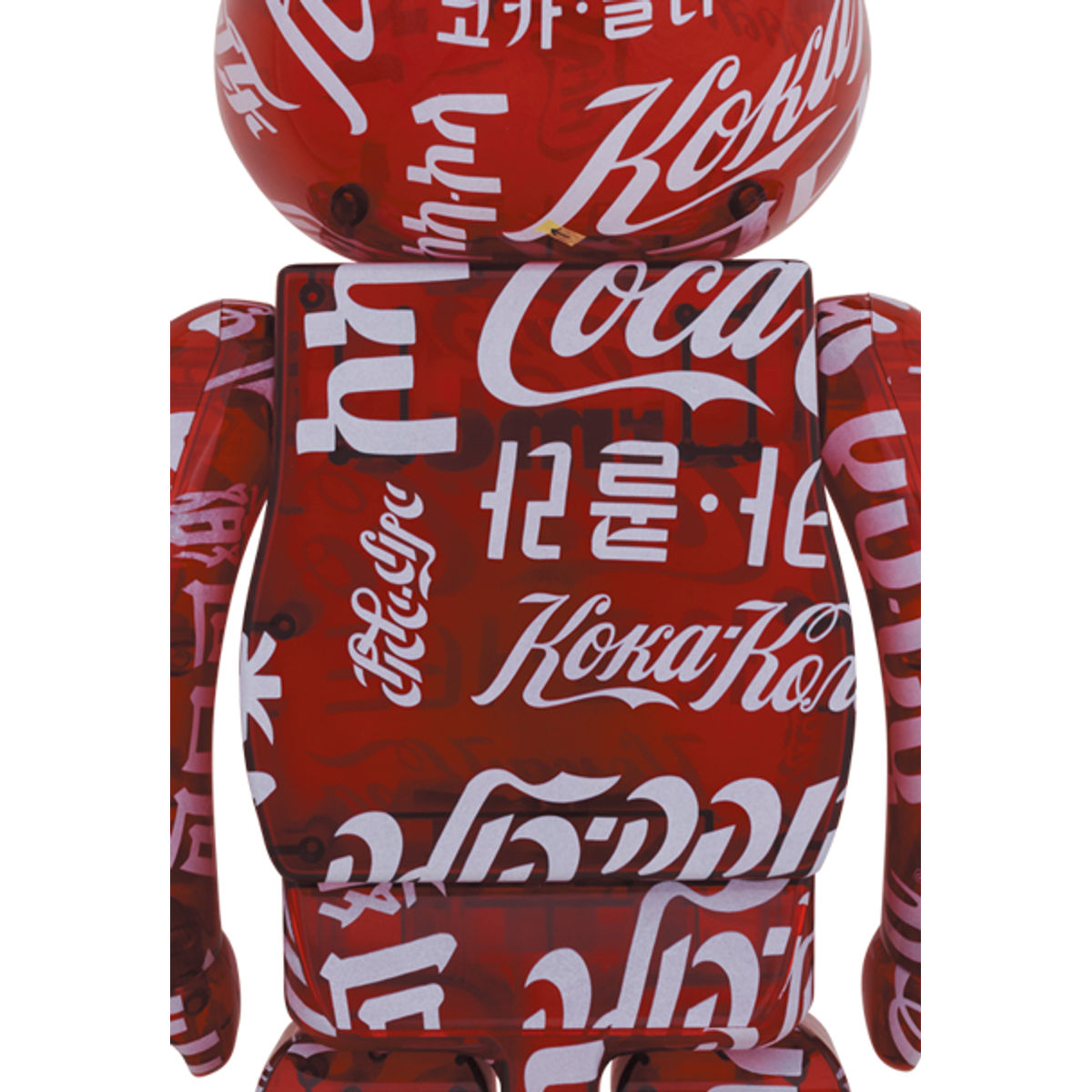 1000% Clear Red Coca-Cola Atmos Be@rbrick
