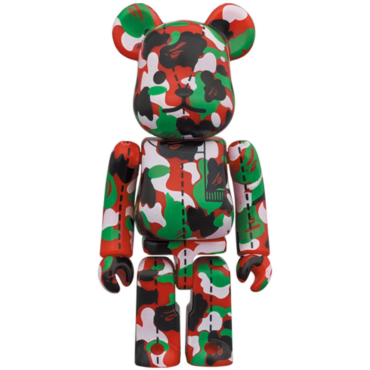 100% Mixed Camo Bearbrick #2 : A Bathing Ape 28th Anniversary