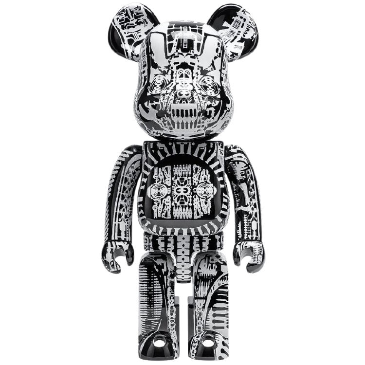 1000% Black Chrome H.R. Giger Be@rbrick by H.R. Giger