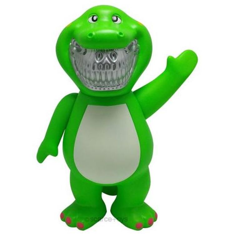 BARNEY GRIN - JPS Bubble B-Rex Grin Player 1 ( JPS EDITION ) ( Platinum Grin ) by Ron English