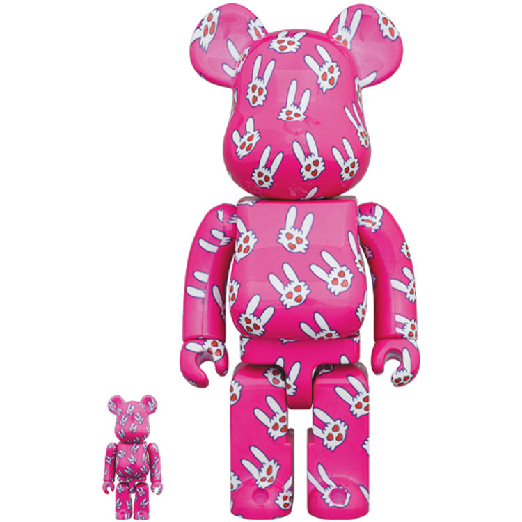 100% + 400% Hitohata Rabbit Be@rbrick (Set) by Amplifier