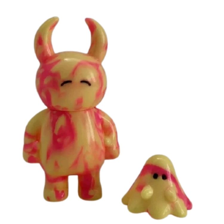 Orange Swirl Marbled Uamou and Boo Combo by Uamou (Ayako Takagi)