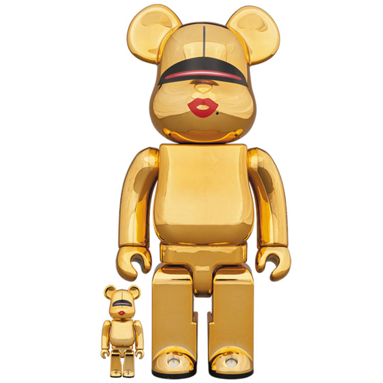 100% + 400% Gold TYGA x Sayama Group Be@rbrick (Set) by Hajime Sorayama