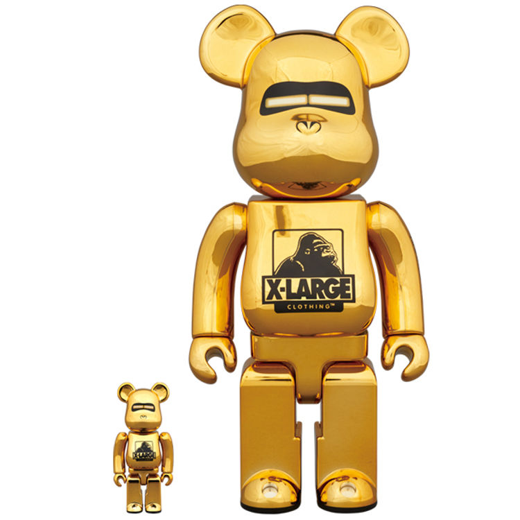 100% + 400% Gold XLARGE(R) Be@rbrick (Set) by Hajime Sorayama
