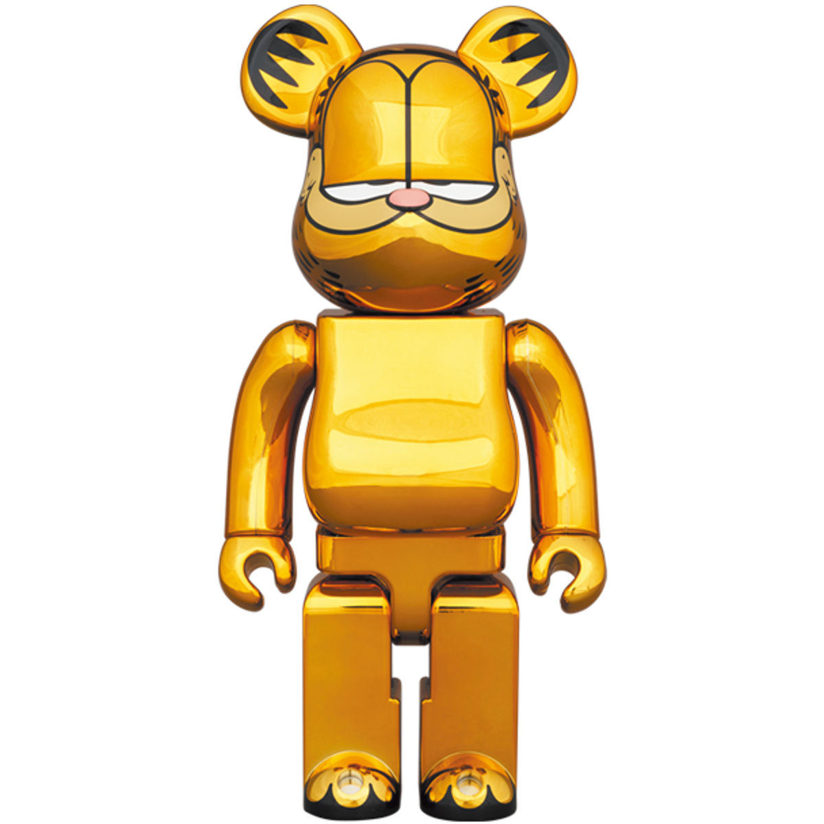 100% + 400% Gold Chrome Garfield Be@rbrick (Set)