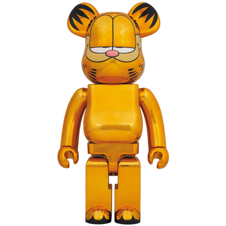 1000% Gold Chrome Garfield Be@rbrick by Jim Davis