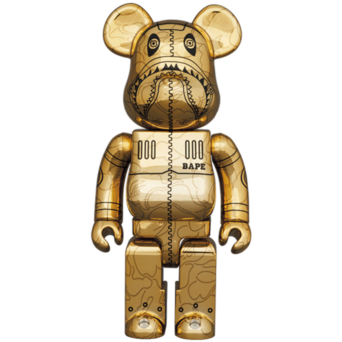 100% + 400% Gold Camo Shark x Sorayama (Set)