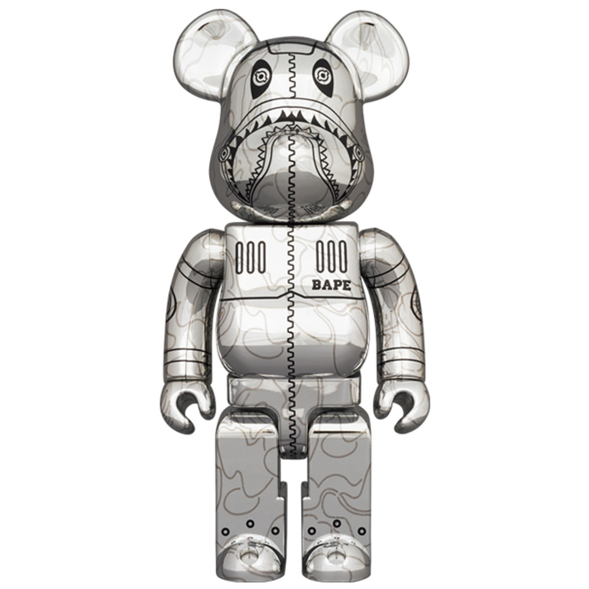 100% + 400% Silver Camo Shark x Sorayama (Set)