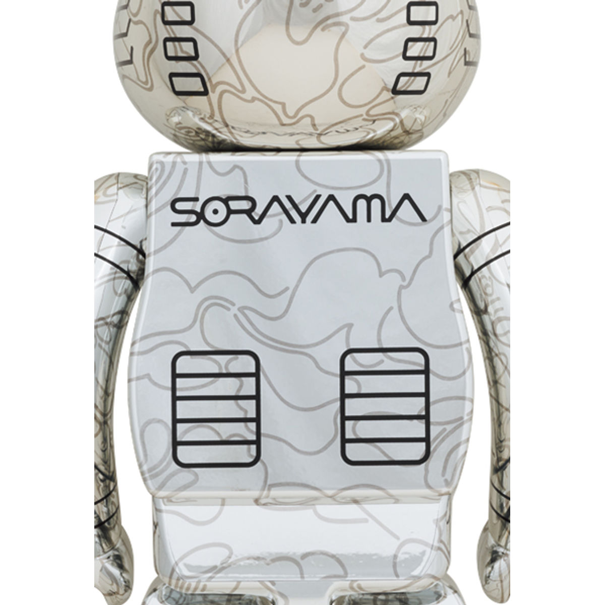 1000% Silver Camo Shark x Sorayama