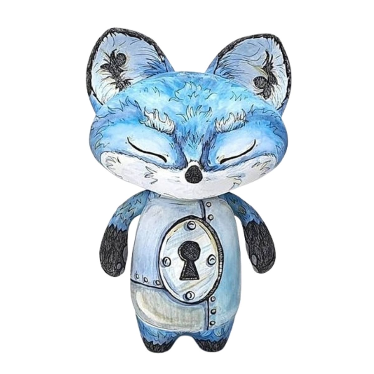 Blue Fragile Heart - Wall/Lock/Shield