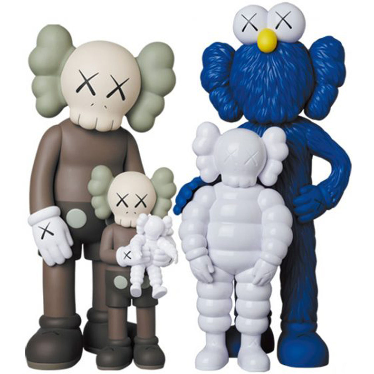 Brown/Blue/White Kaws Family (Set)
